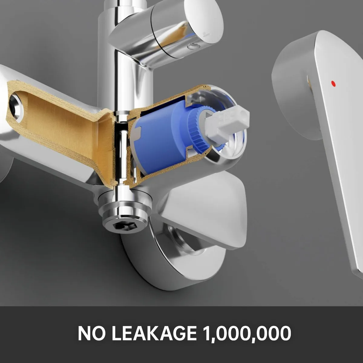 Shower Mixer Set with 10 Square Rainfall Head - Image 3