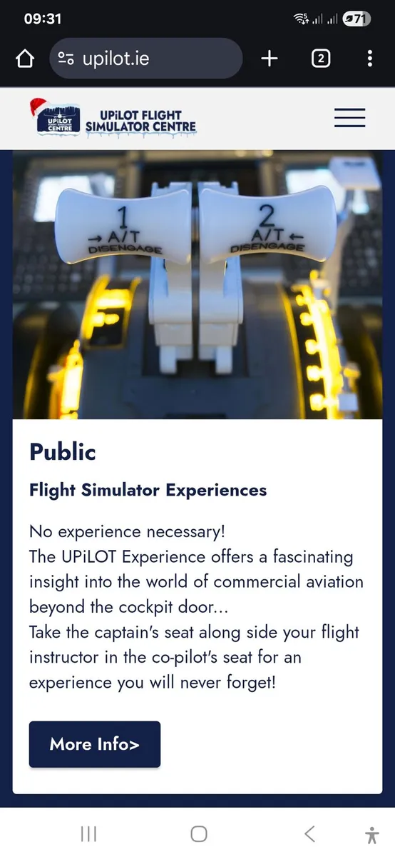 Flight simulator voucher