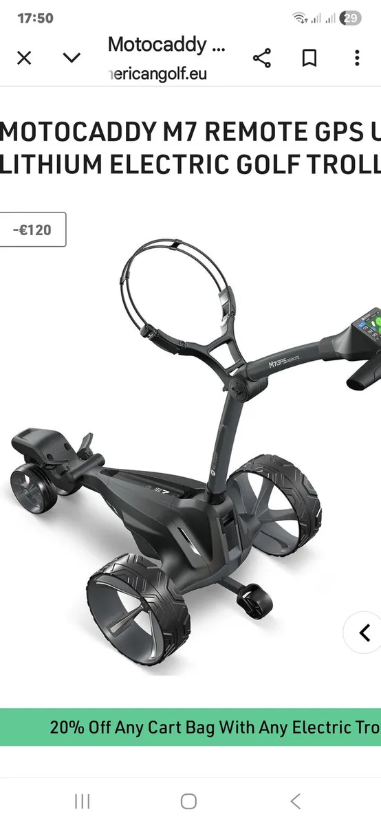 Top of the range Motocaddy M7 remote control - Image 1