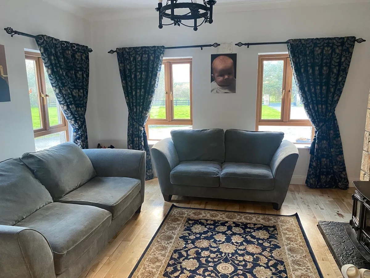 3+2 Grey Fabric Sofa - Image 1