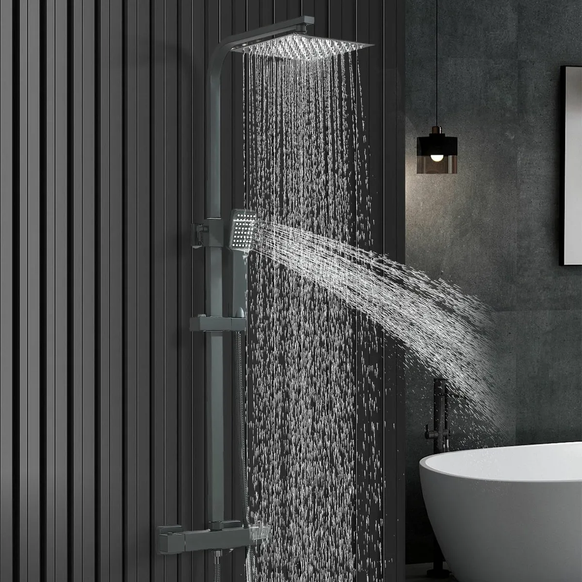 Bathroom Thermostatic Shower Mixer Set and with - Image 2