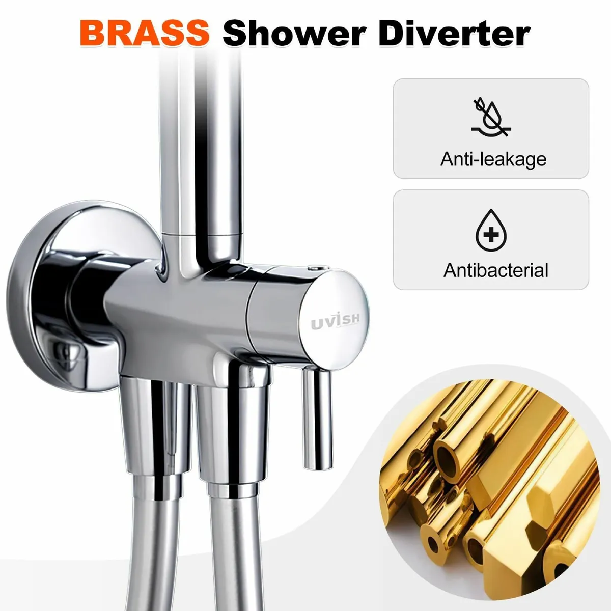 Shower Riser Rail Kit Stainless Steel 9” （23 cm） - Image 4