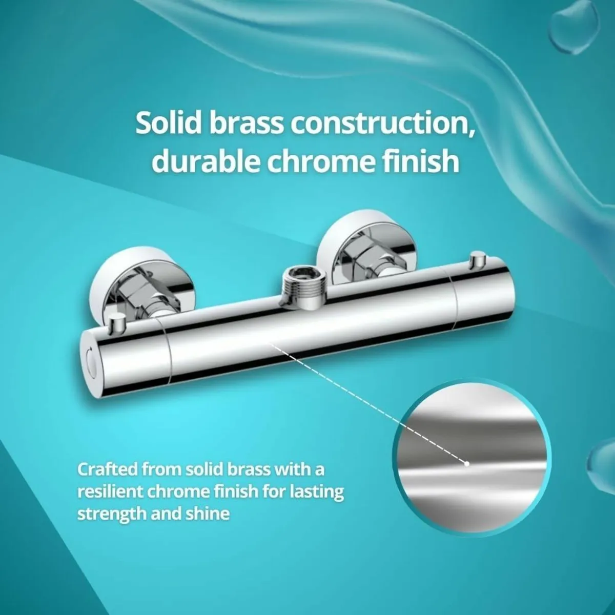 Dune T32 Chrome Thermostatic Shower Mixer Valve - Image 4