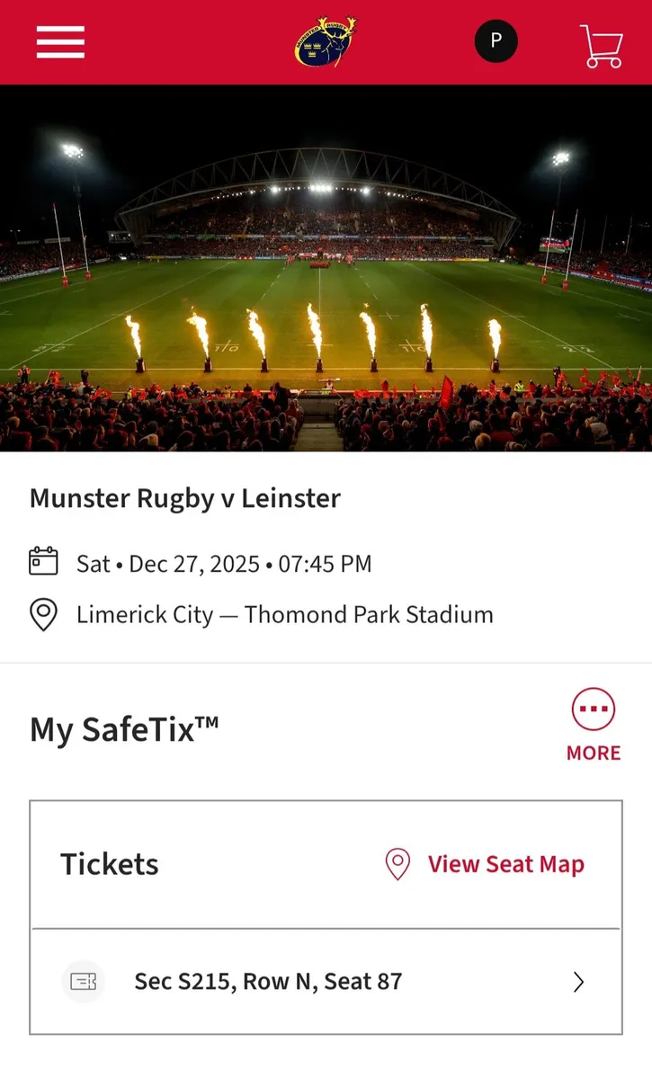 Munster Rugby Ticket - Image 2