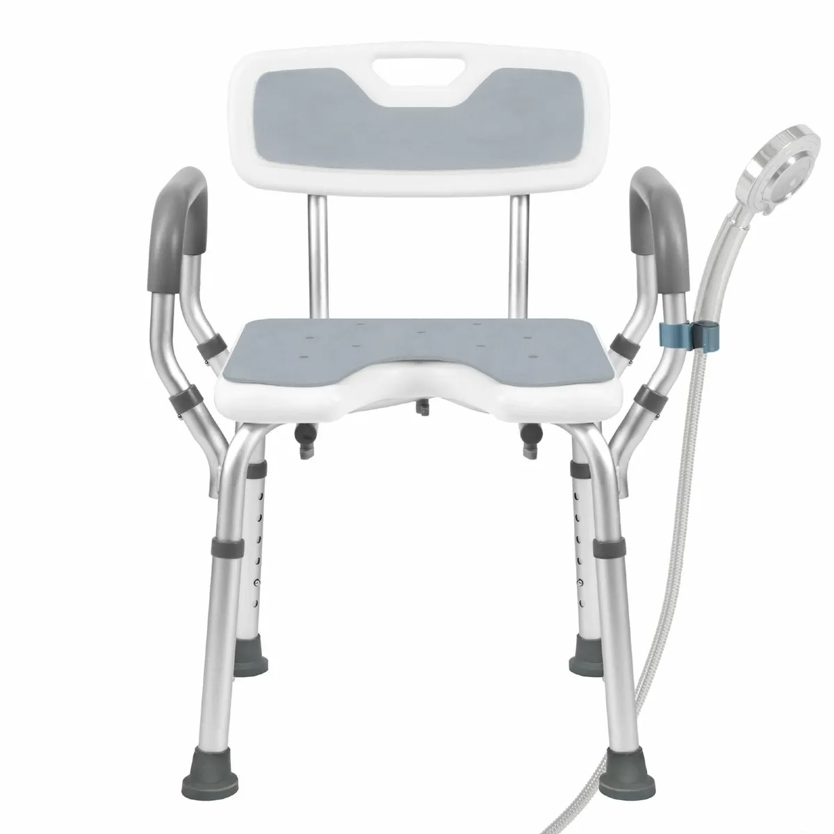 Shower Chair with Arms and Back Heavy Duty 150kg - Image 1