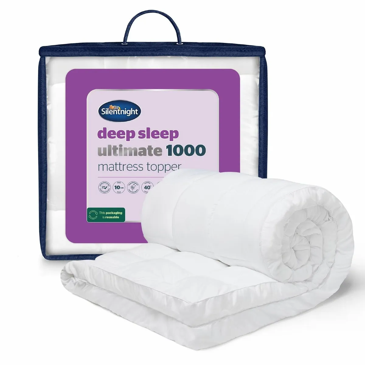 Ultimate Deep Sleep 10cm Mattress Topper Double - Image 1