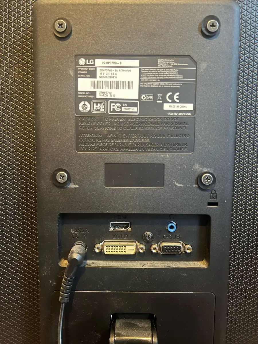 LG FULL HD 27” Monitor - Image 3