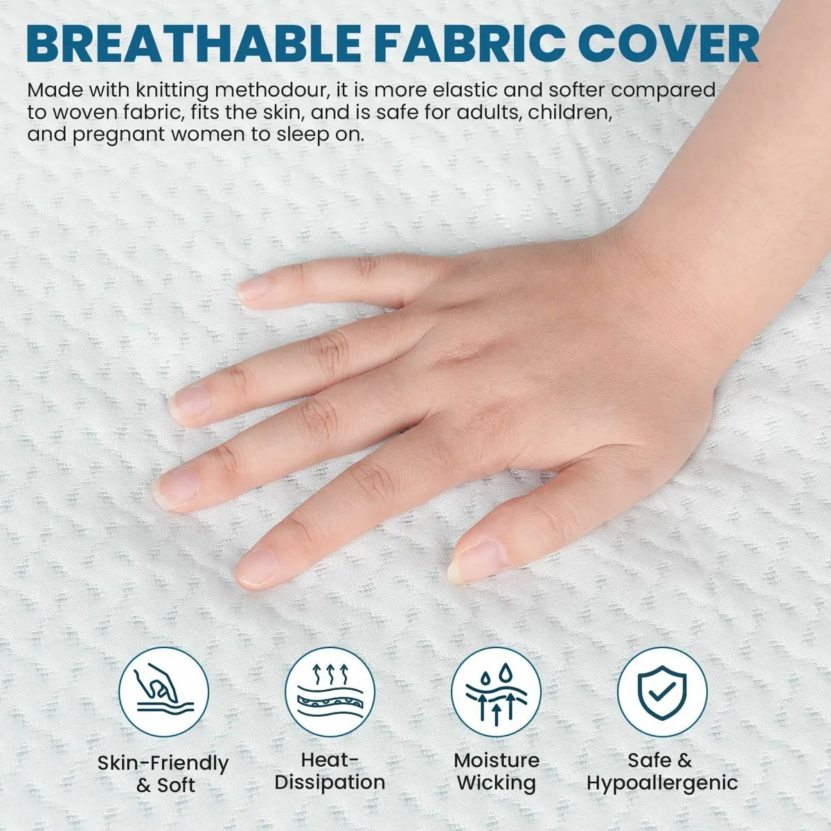 FRIDEKO Single Memory Foam Mattress Topper Bed - Image 4