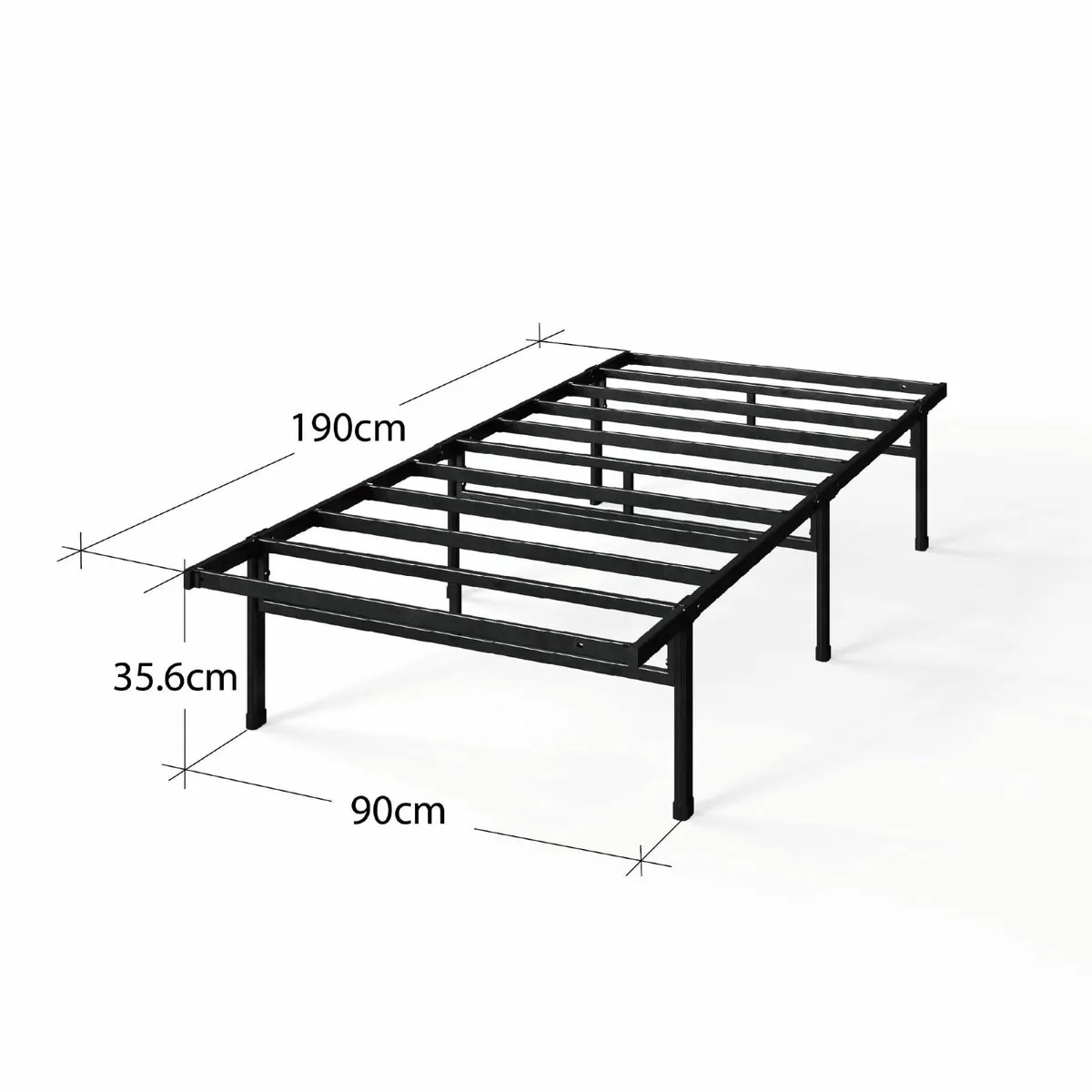 Justin 3ft Single Bed Frame (90 x 190 cm) - - Image 2