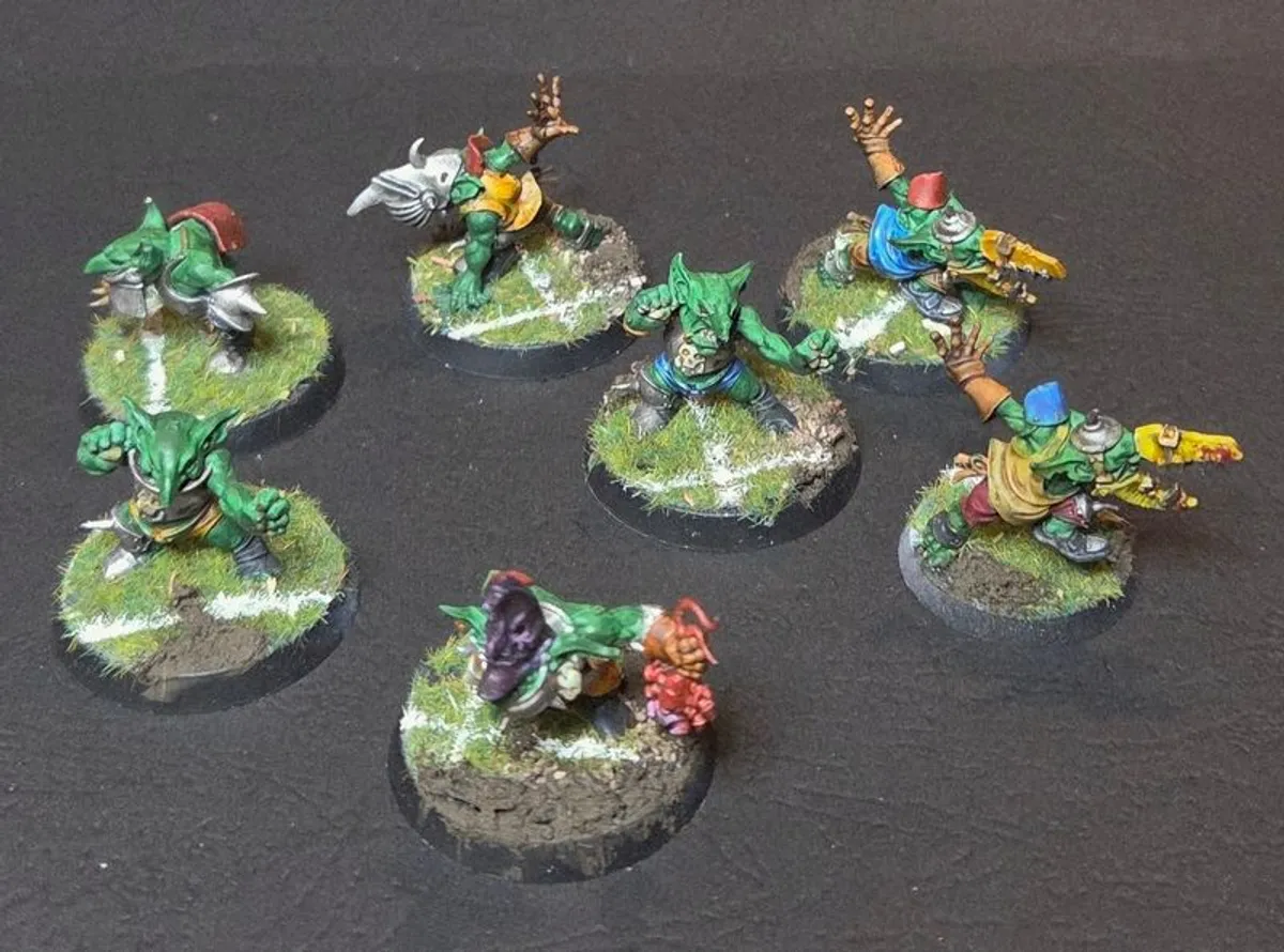 Black Orc Blood Bowl team + Star player, dice & data cards - Image 3