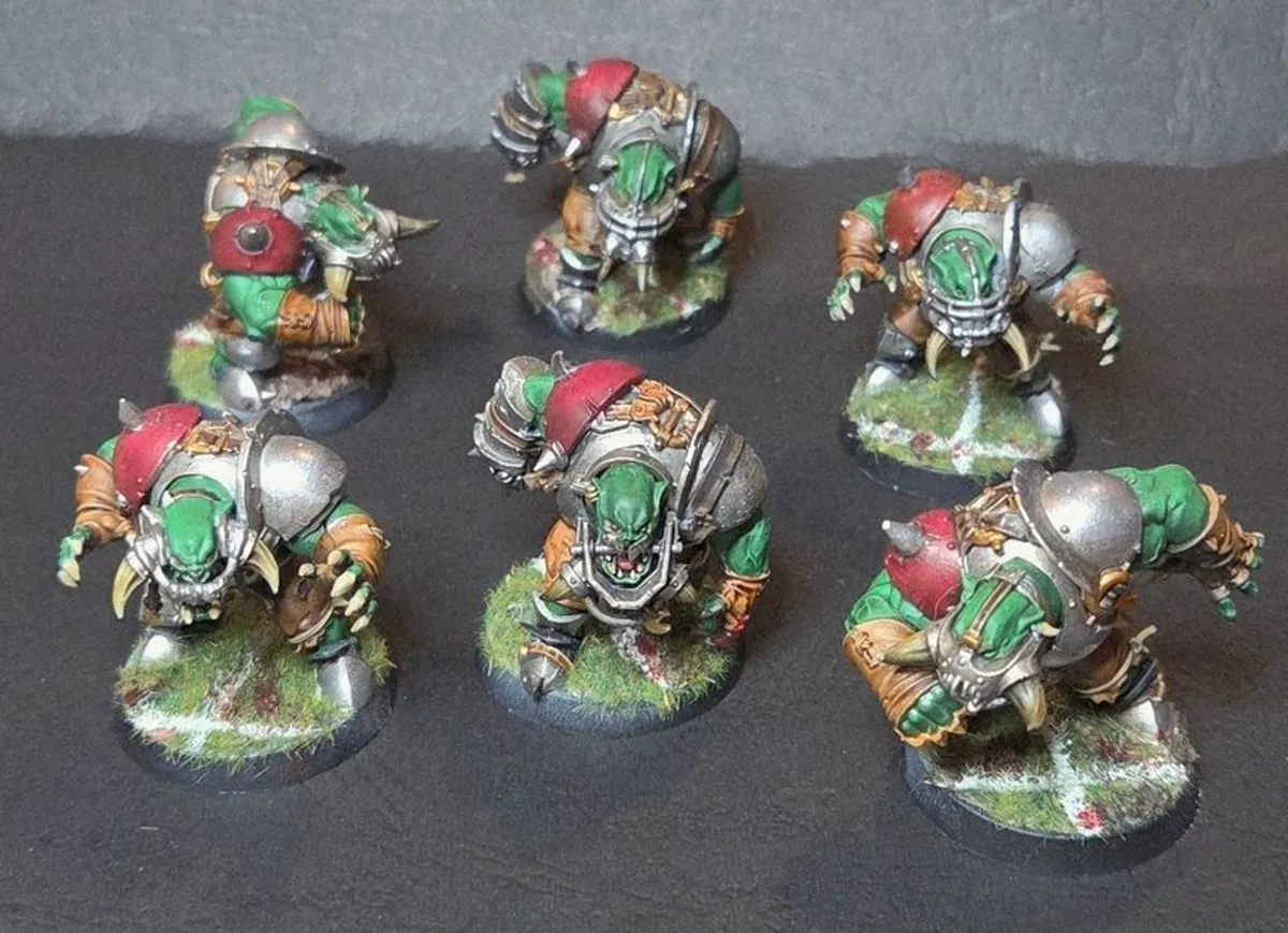 Black Orc Blood Bowl team + Star player, dice & data cards - Image 4