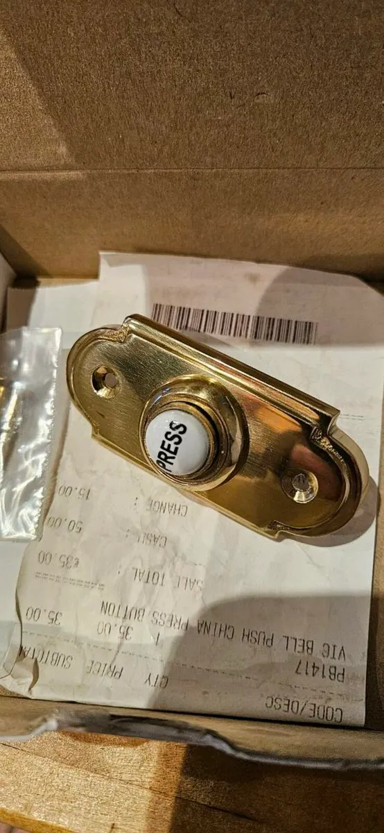 Door bell brass Victorian style - Image 1