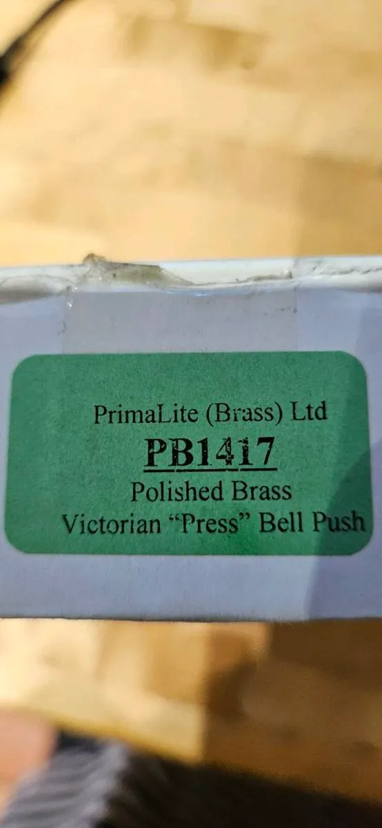 Door bell brass Victorian style - Image 3