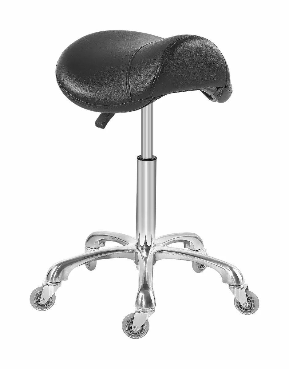 Ergonomic Saddle Stool Chair with Wheels for - Image 1
