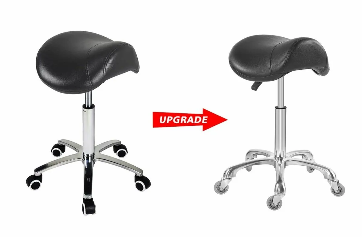Ergonomic Saddle Stool Chair with Wheels for - Image 4