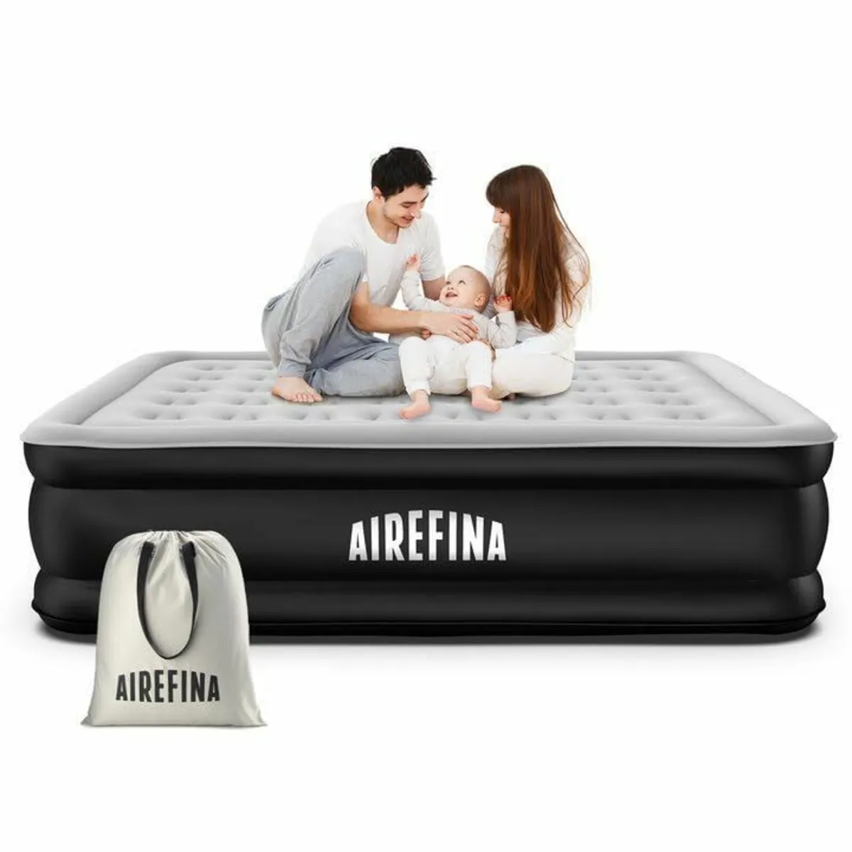 Inflatable Air Mattress King Size Airbed with - Image 1
