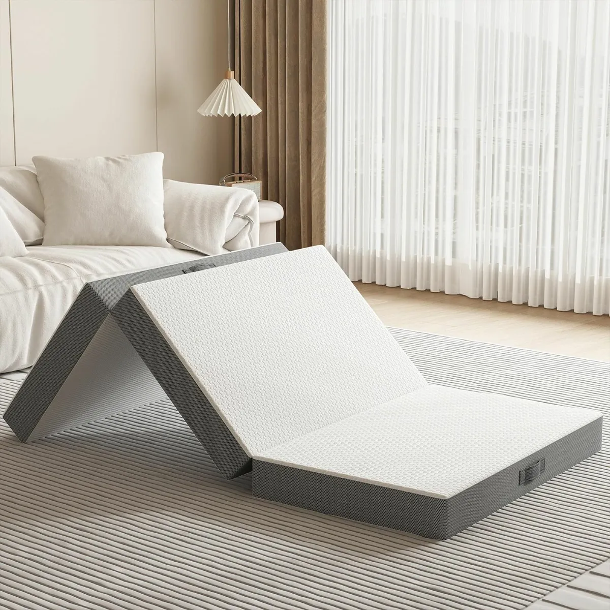 Folding Mattress Single 10CM Trifold Guest with - Image 1
