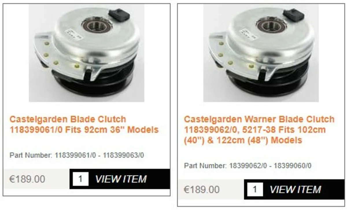 Castelgarden Mountfield Stiga Honda Parts - Image 2