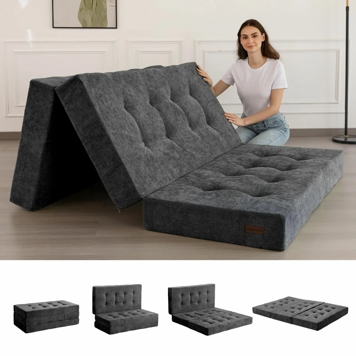 Folding Mattress Double 15cm Comfy Foldable with - Image 1