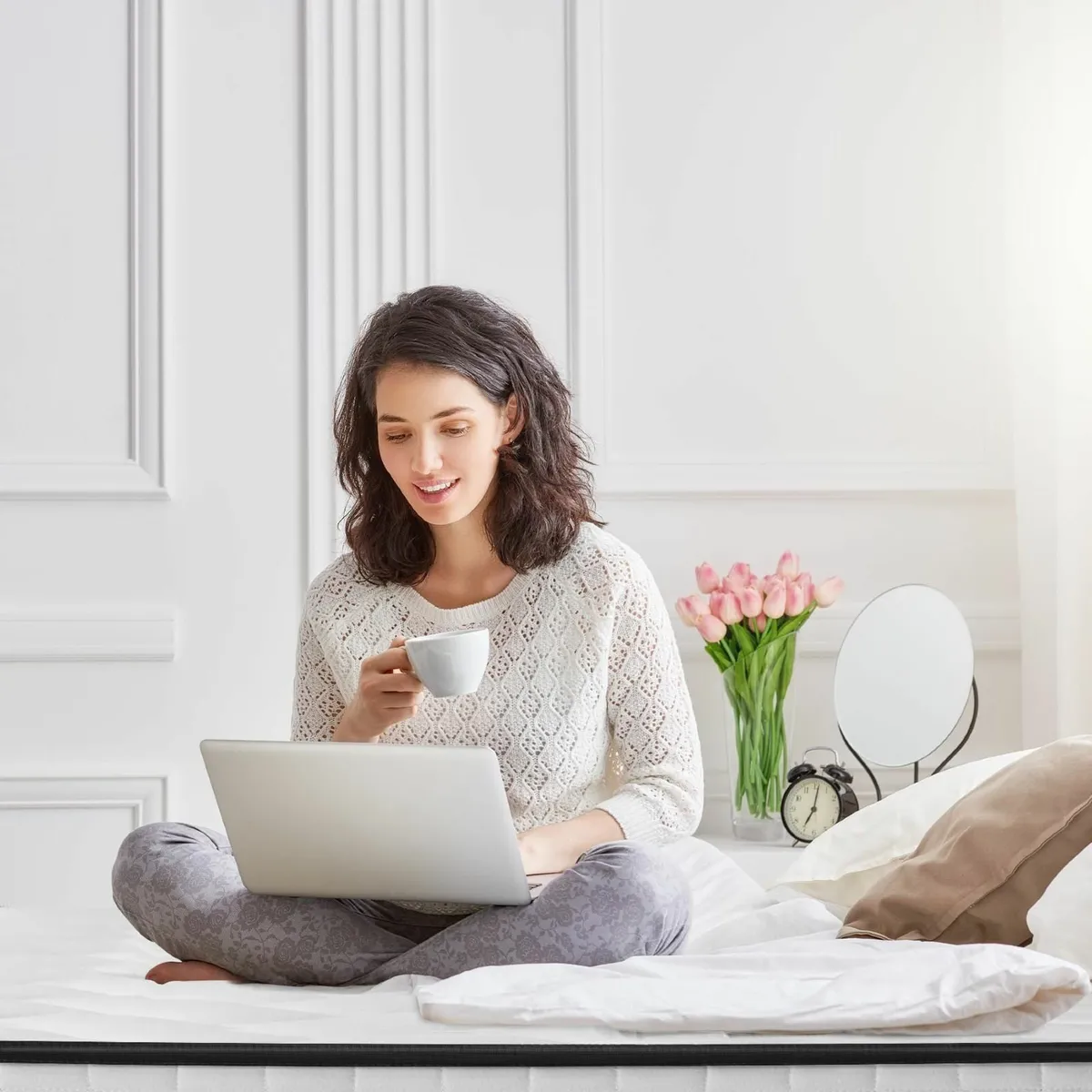 Single Mattress 90x190x14cm Medium Firm Hybrid - Image 2