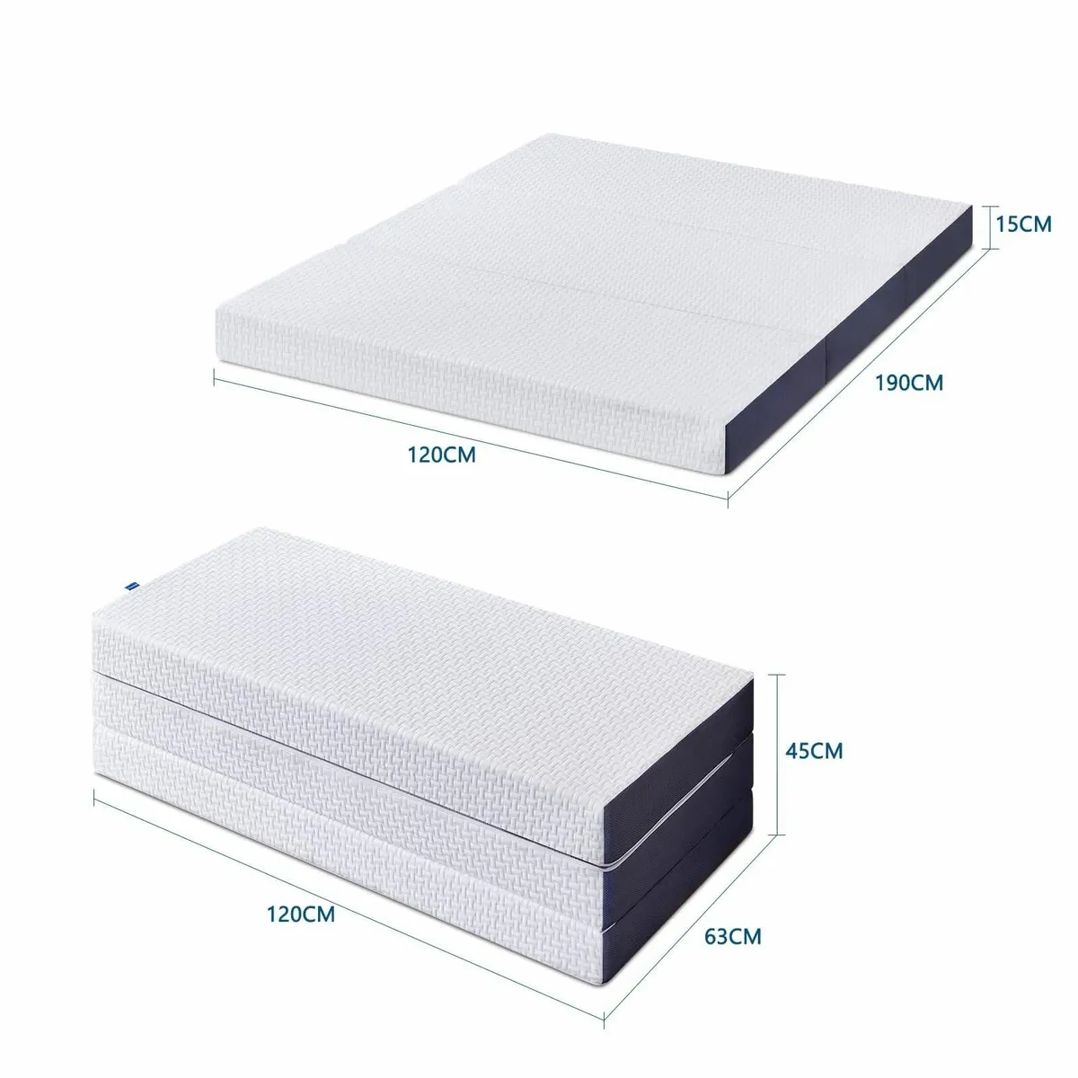 Folding Mattress Small Double 15cm Memory Foam - Image 2