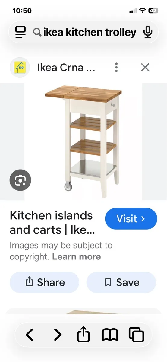 Kitchen Ikea trolley island - Image 1