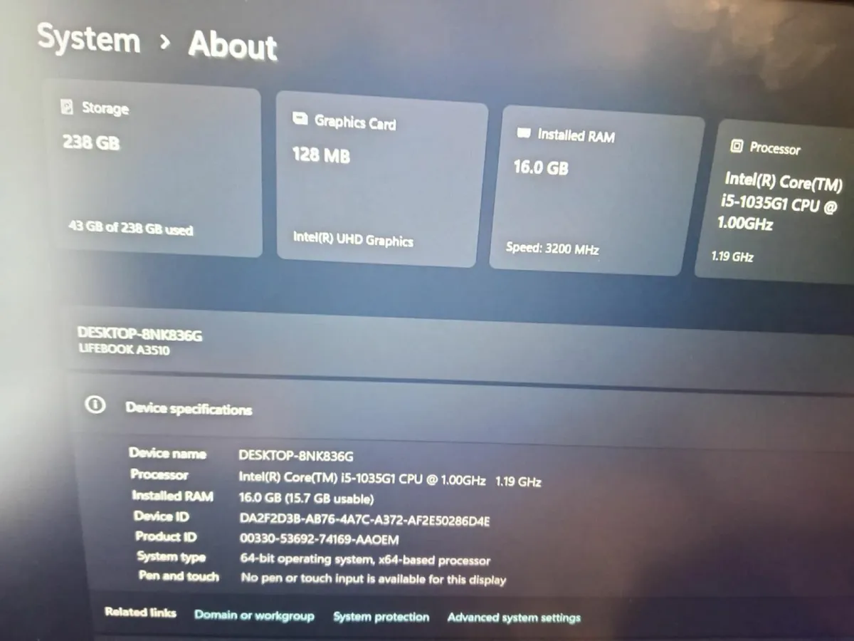 Fujitsu Lifebook A3510 - 15,6 FHD - i5 16gb ram - Image 4