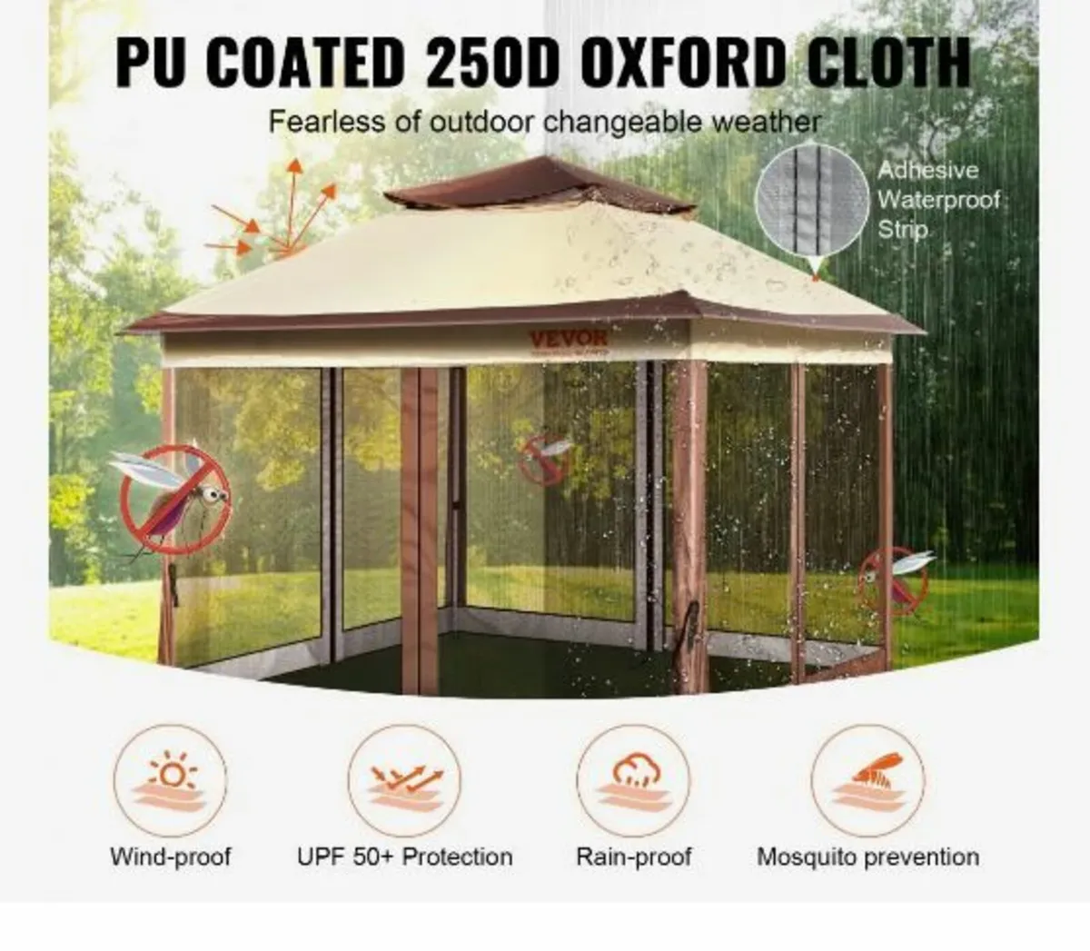 Patio Gazebo, 11 x 11 FT Pop up Gazebo - Image 2
