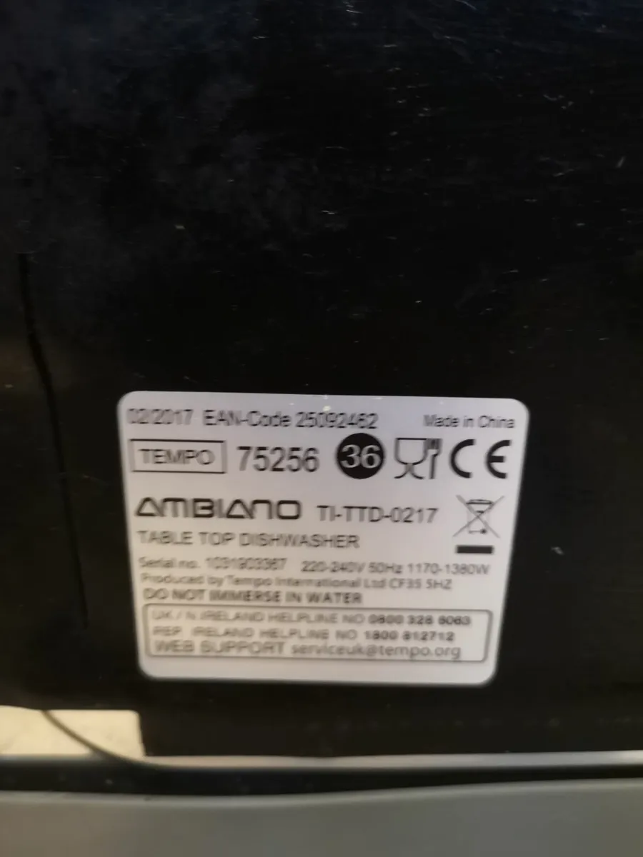 Ambiano counter top dishwasher - Image 1