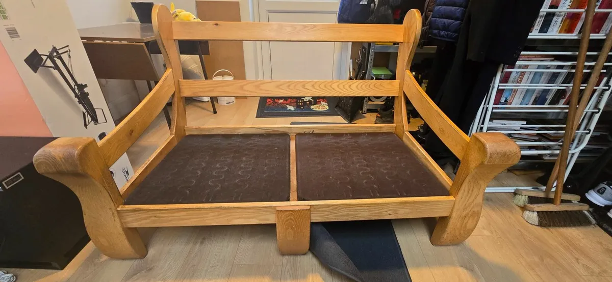 2 seat sofa, worn but very functional - Image 2