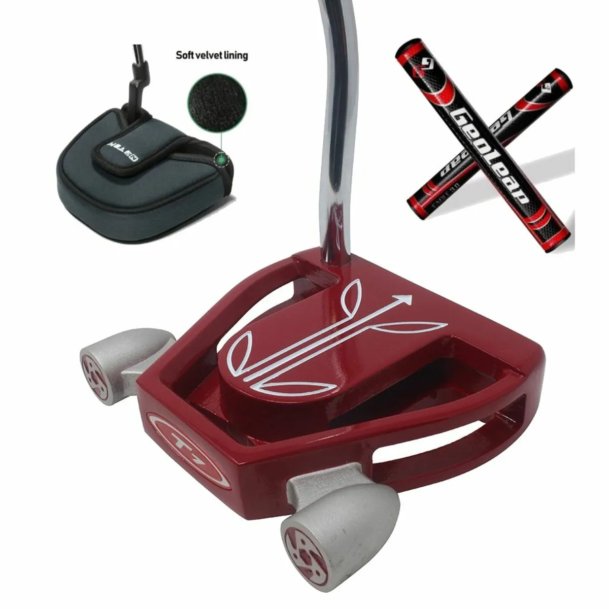 T7 Twin Engine Heavy Head Mallet Putter - Red - RH - Image 1