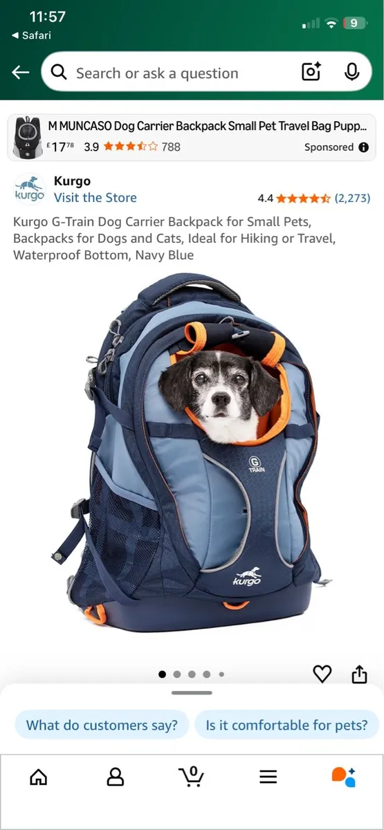 DOG BACK PACK KURGO