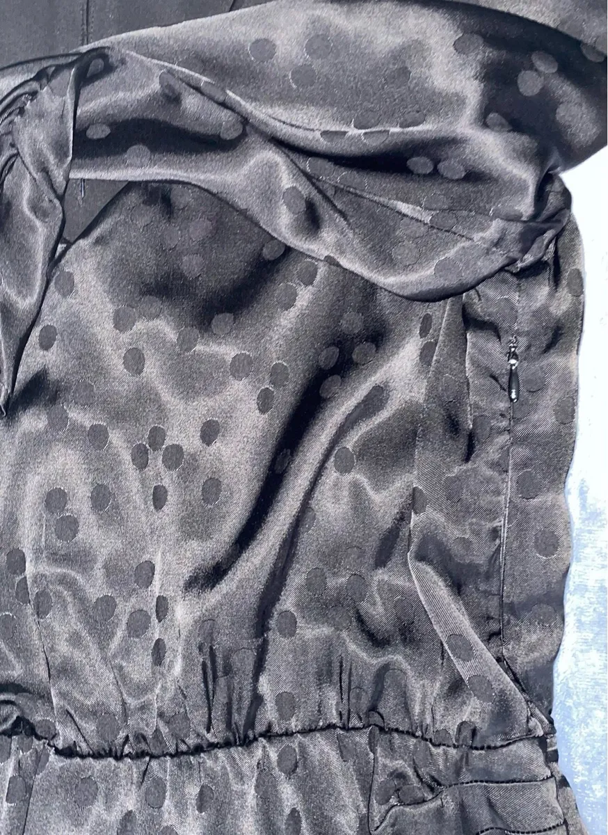 Guess Black Polka Dot Satin Mini Dress - Image 4