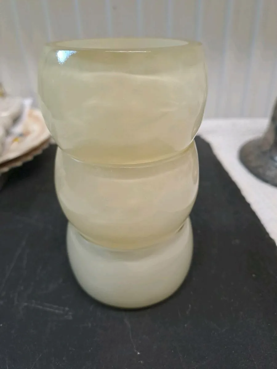 Opaline Glass Napkin Rings – Set of 3 - Image 1