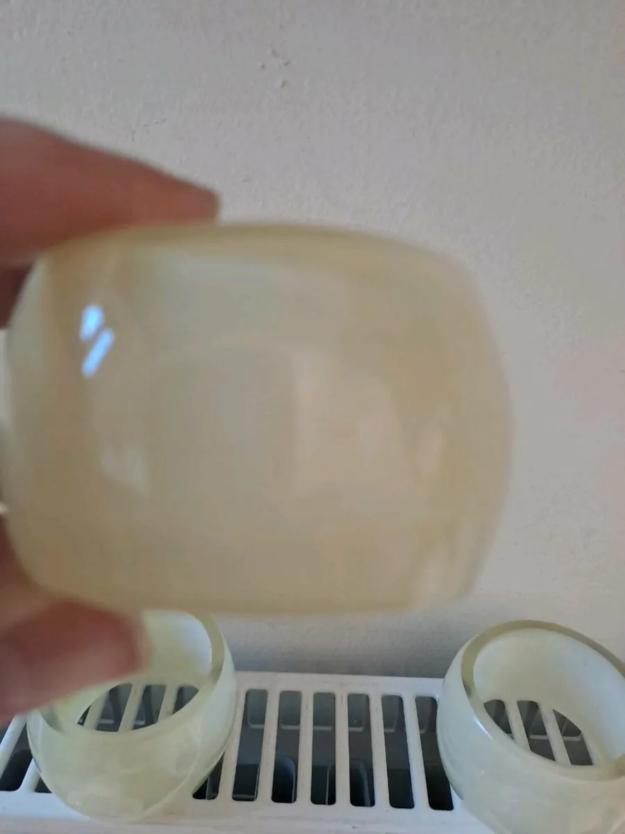 Opaline Glass Napkin Rings – Set of 3 - Image 3