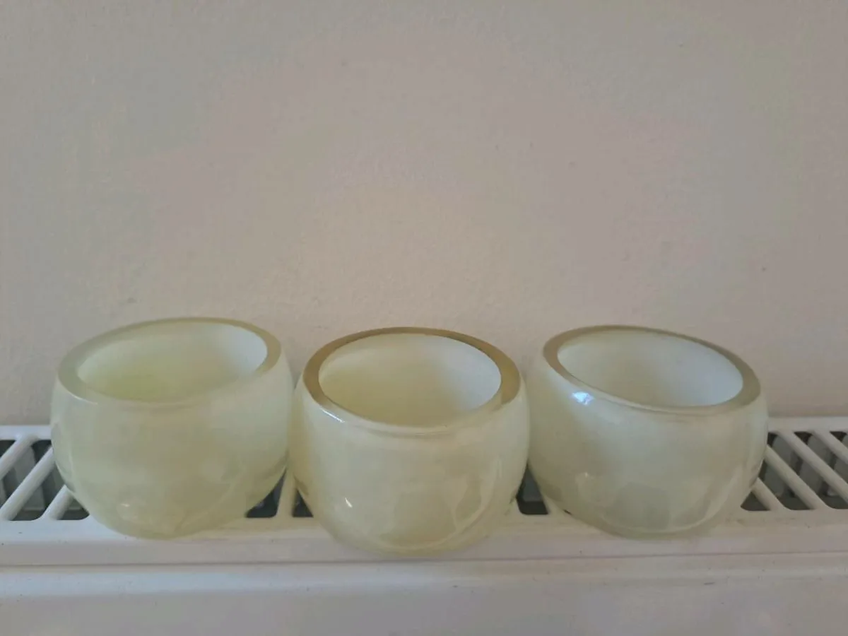 Opaline Glass Napkin Rings – Set of 3 - Image 4