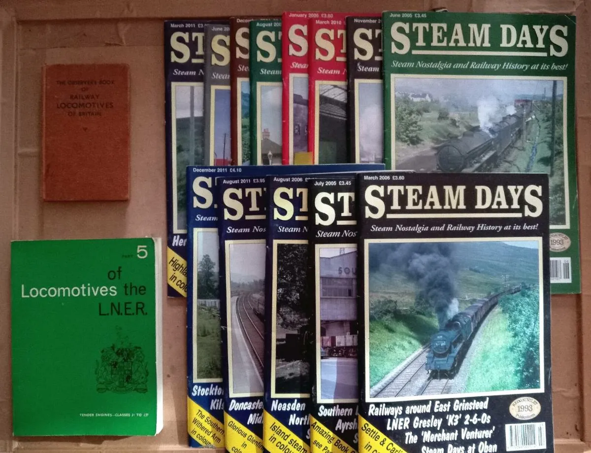 13 Steam Train Magazines and 2 Railway Books - Image 2