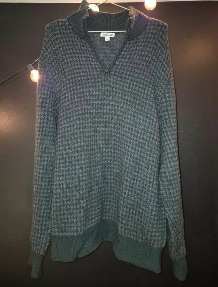 Jaeger Wool & Cashmere Half-Zip Sweater - Image 2