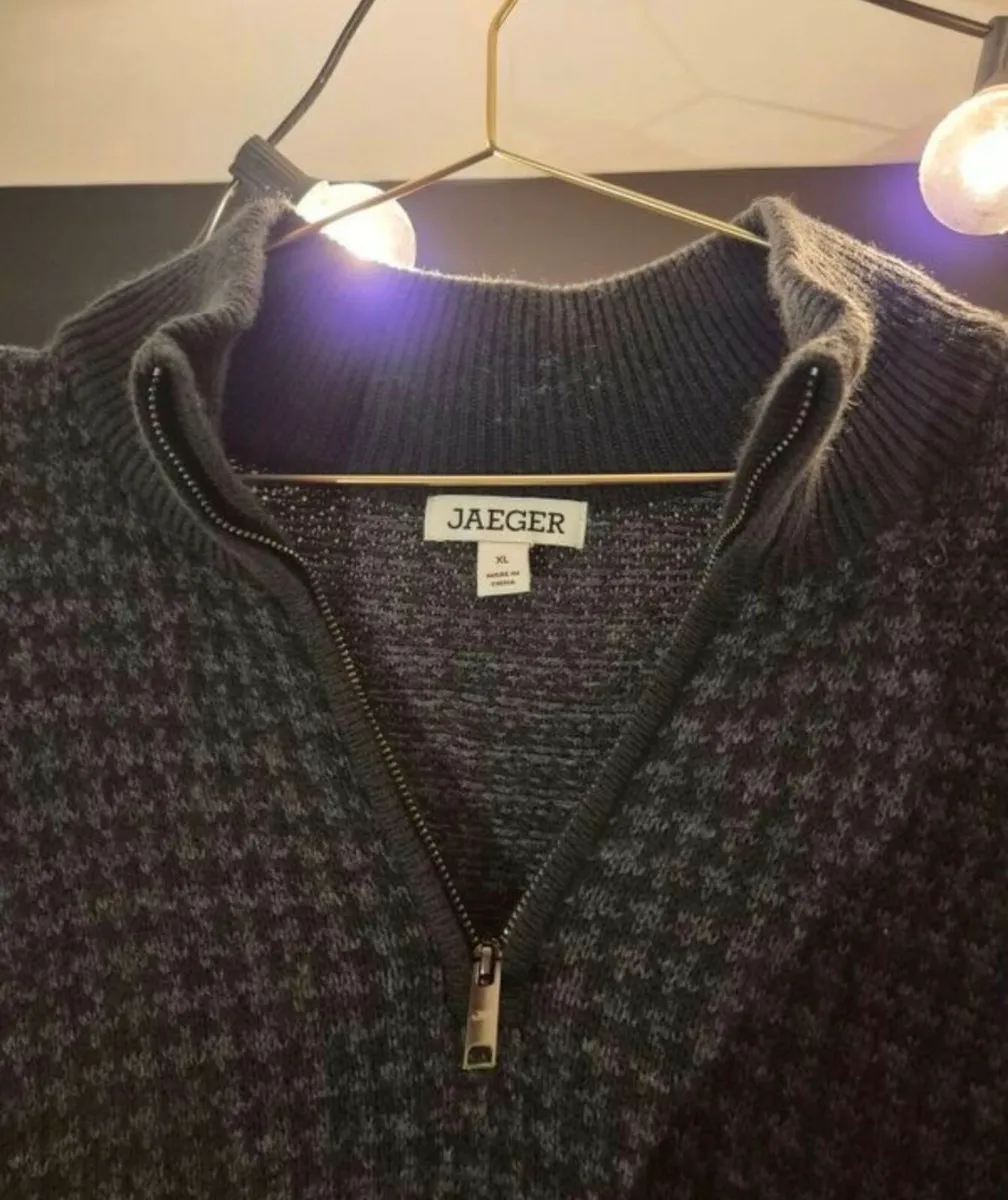 Jaeger Wool & Cashmere Half-Zip Sweater - Image 3