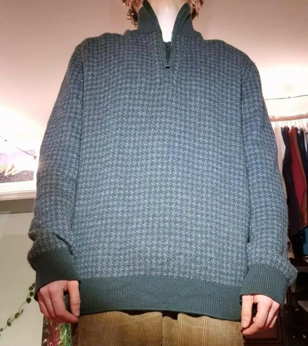 Jaeger Wool & Cashmere Half-Zip Sweater - Image 1