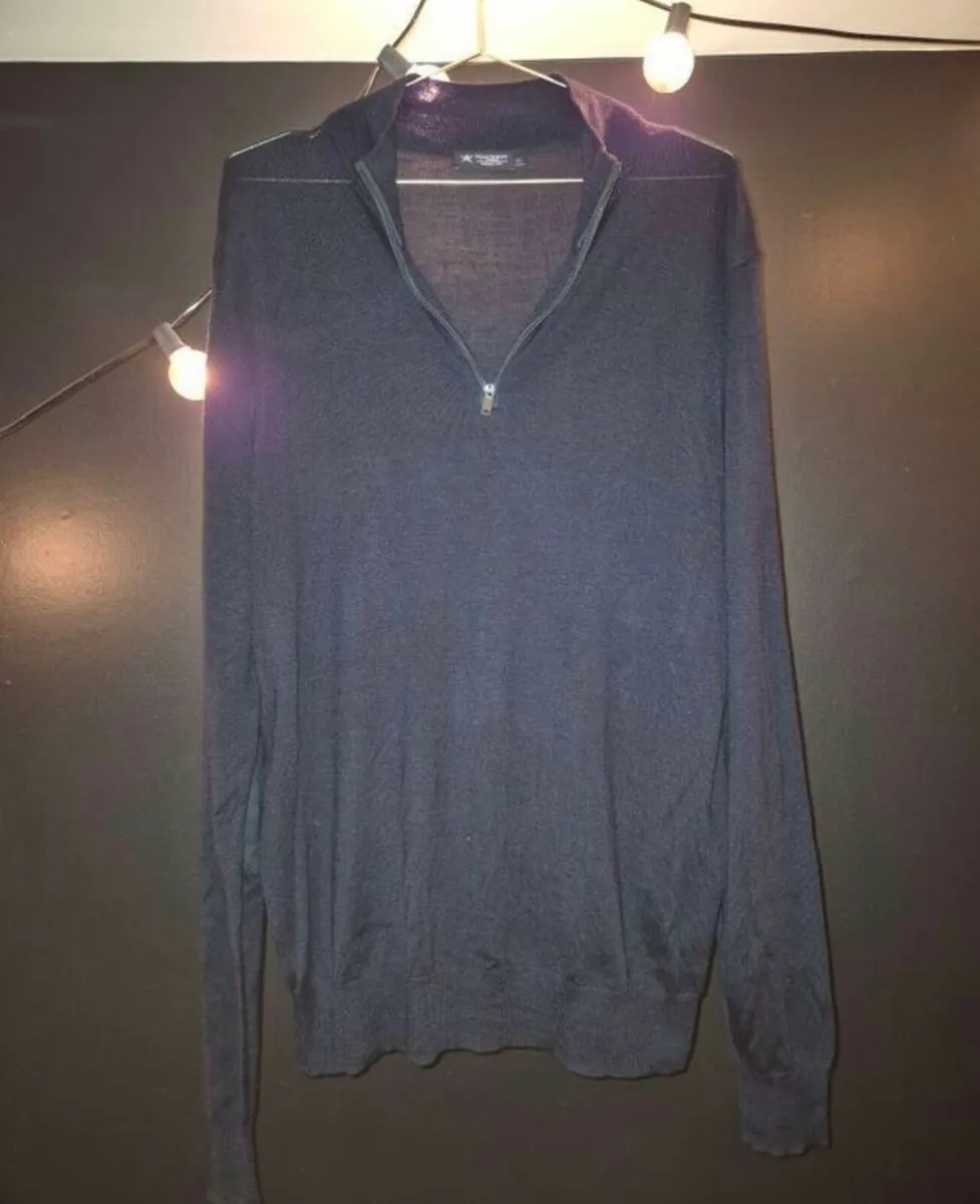 Hackett London Merino & Silk Half-Zip Jumper - Image 3