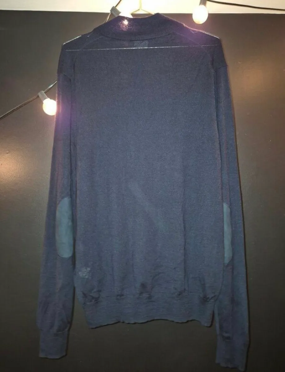 Hackett London Merino & Silk Half-Zip Jumper - Image 4