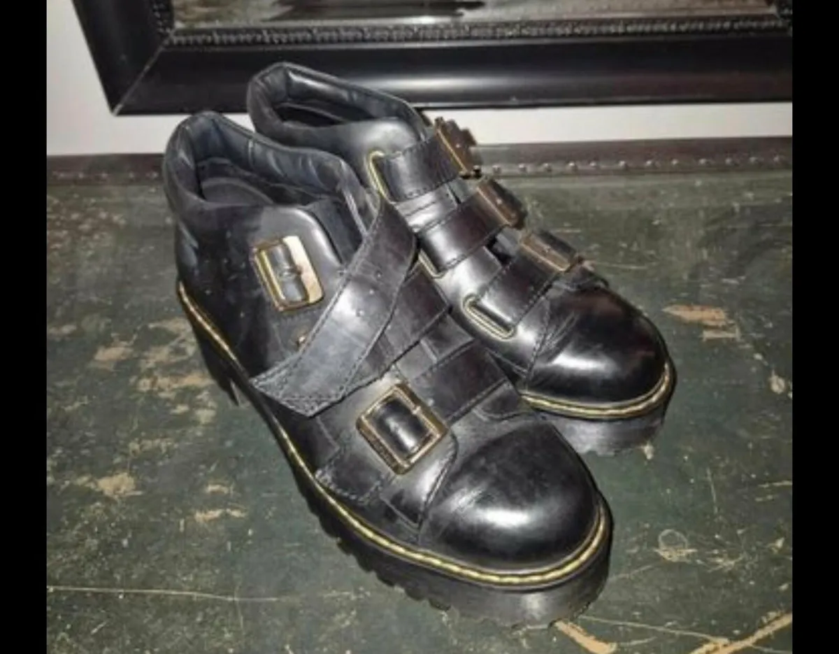 Dr. Martens Triple-Strap Platform Shoes - Image 1