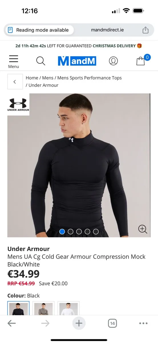 Men’s under armour compression cold gear tops - Image 3