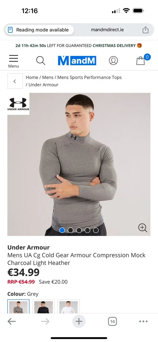 Men’s under armour compression cold gear tops - Image 4