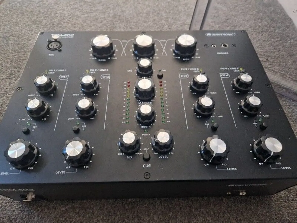 Omnitronic TRM 402 Rotary Mixer with decksaver - Image 1