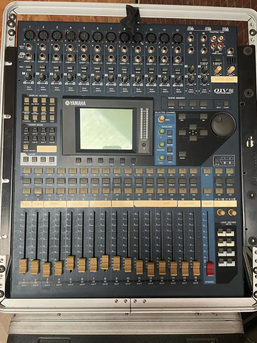 Yamaha 01V96 digital mixer and flight case - Image 1
