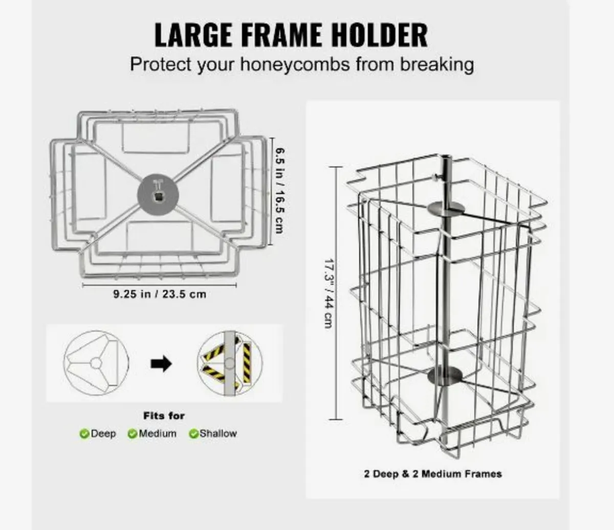 Manual Honey Extractor, 2/4 Frames Honey - Image 3