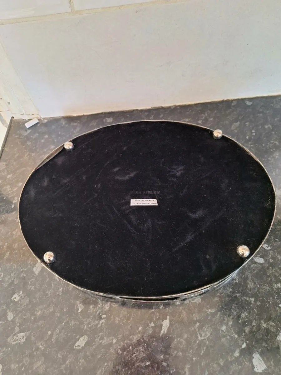 Beautiful Laura Ashley oval mirrored tray - Image 2