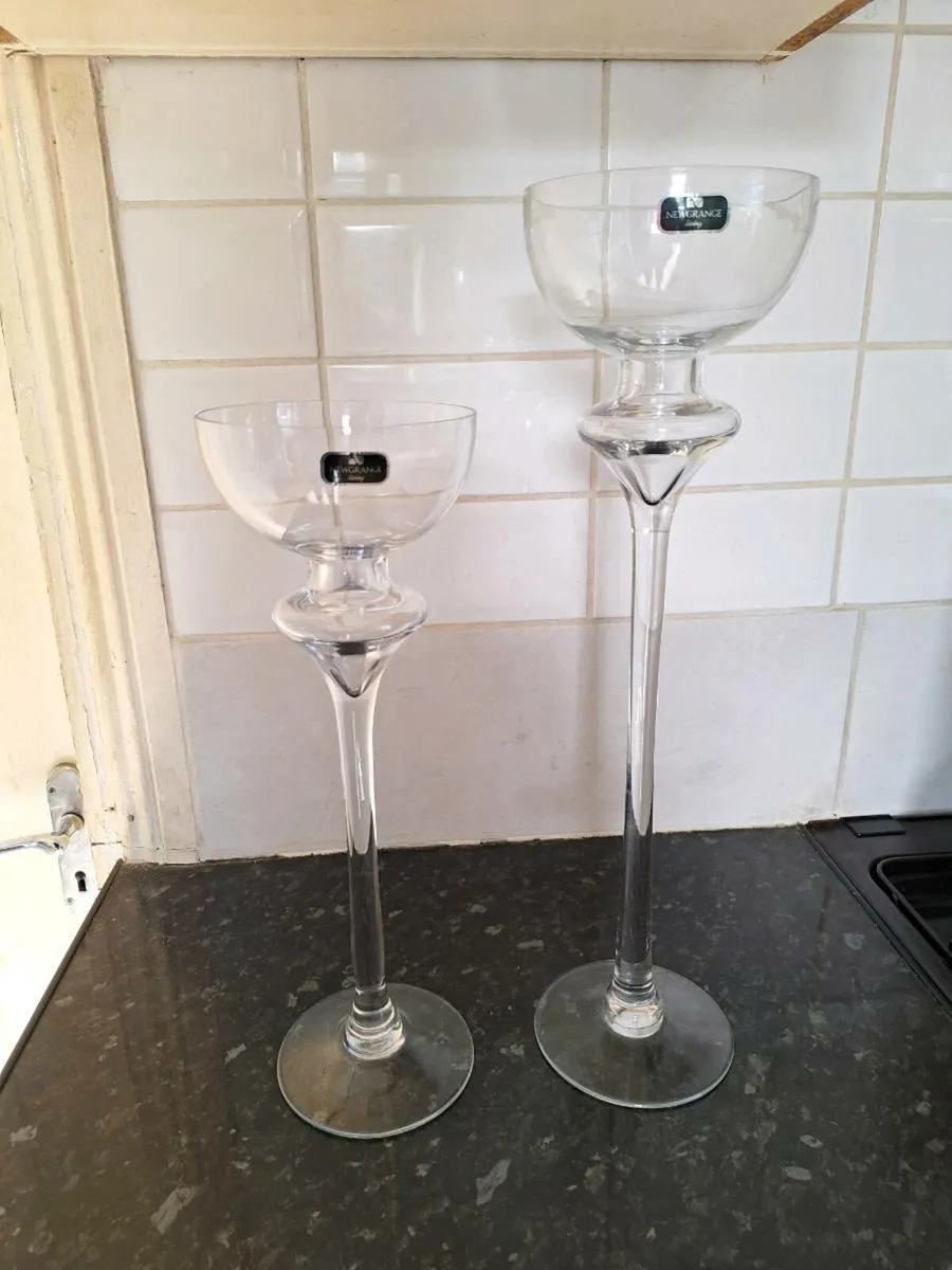 Newgrange tall Adam and Eve ball candle holders - Image 2